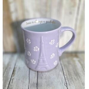 Sheffield Home Lavender‎ Eiffel Tower Floral Mug Paris is Always a Good Idea